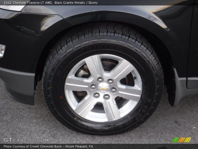 Black Granite Metallic / Ebony 2012 Chevrolet Traverse LT AWD
