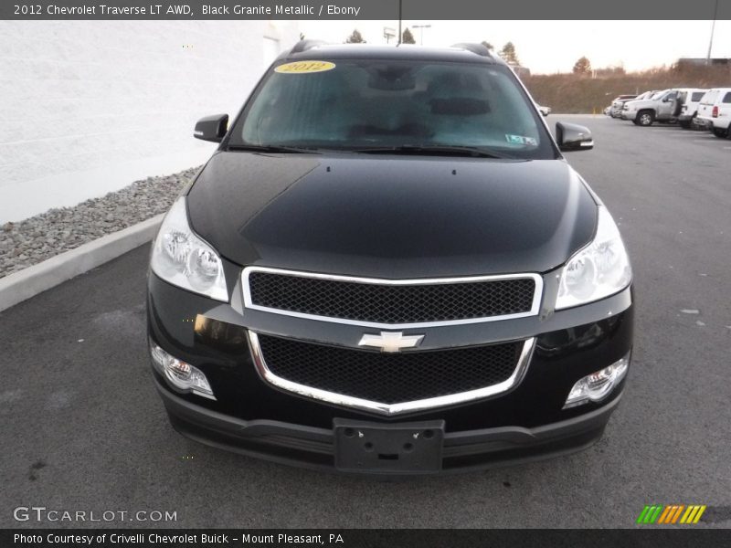 Black Granite Metallic / Ebony 2012 Chevrolet Traverse LT AWD