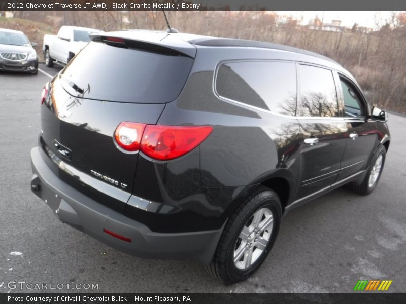 Black Granite Metallic / Ebony 2012 Chevrolet Traverse LT AWD