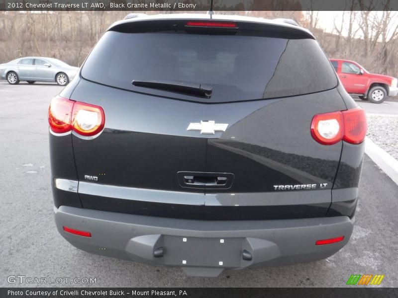 Black Granite Metallic / Ebony 2012 Chevrolet Traverse LT AWD