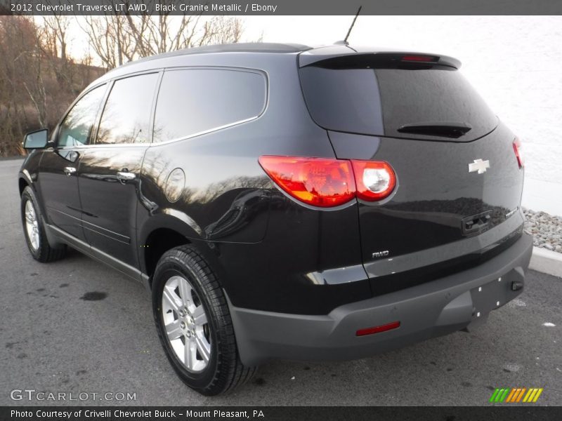 Black Granite Metallic / Ebony 2012 Chevrolet Traverse LT AWD