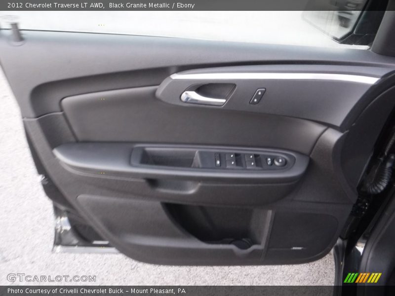 Black Granite Metallic / Ebony 2012 Chevrolet Traverse LT AWD