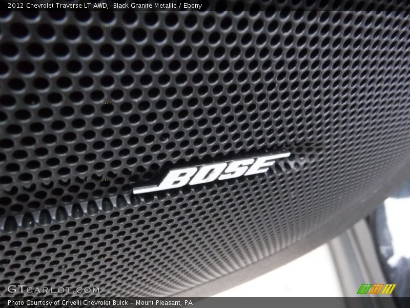 Black Granite Metallic / Ebony 2012 Chevrolet Traverse LT AWD