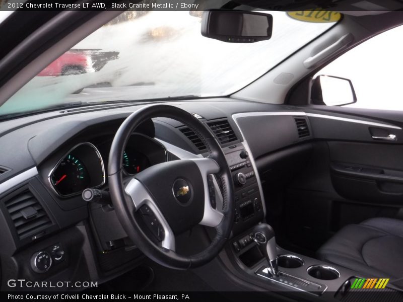 Black Granite Metallic / Ebony 2012 Chevrolet Traverse LT AWD