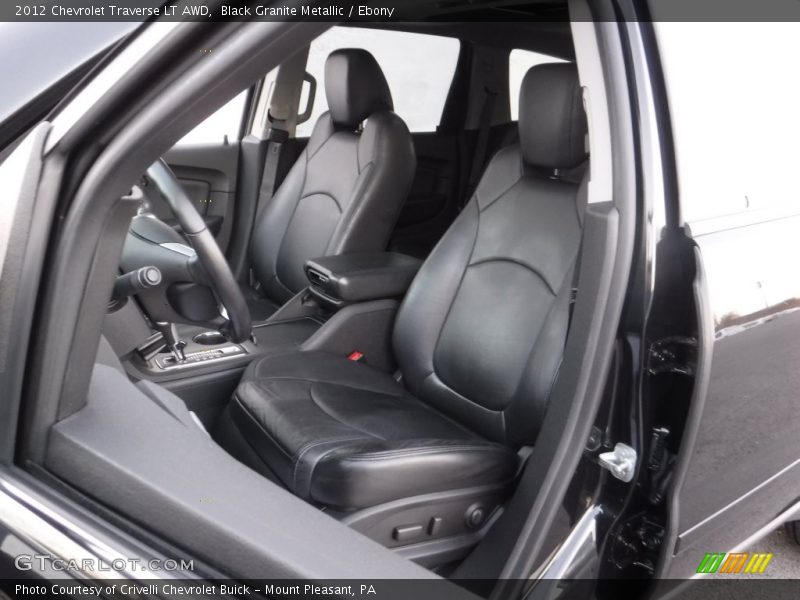 Black Granite Metallic / Ebony 2012 Chevrolet Traverse LT AWD