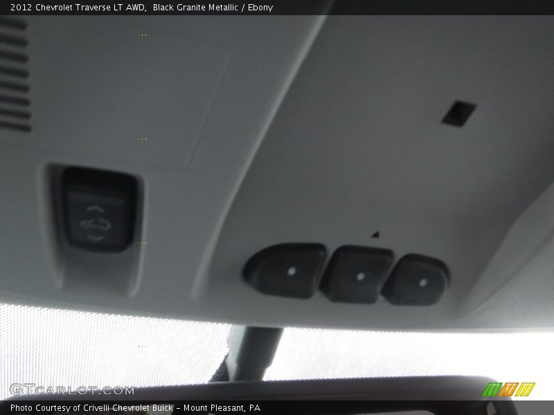 Black Granite Metallic / Ebony 2012 Chevrolet Traverse LT AWD