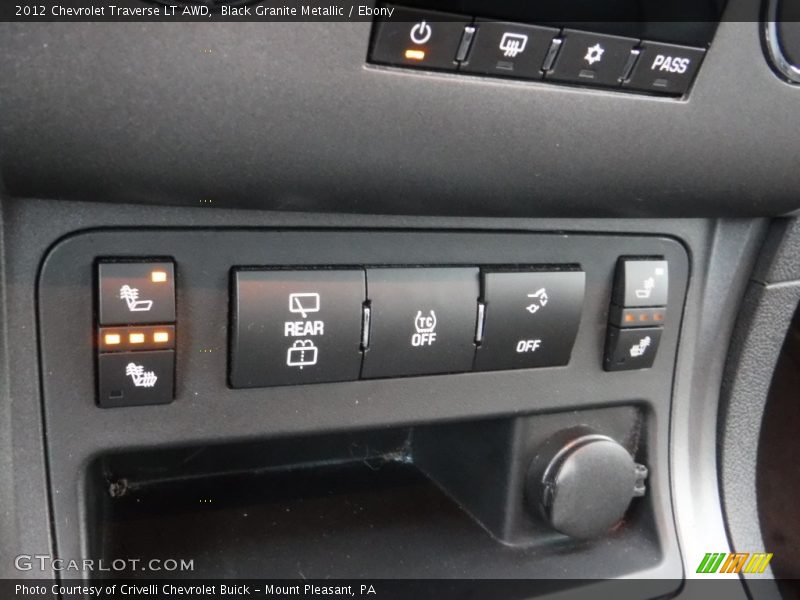 Black Granite Metallic / Ebony 2012 Chevrolet Traverse LT AWD