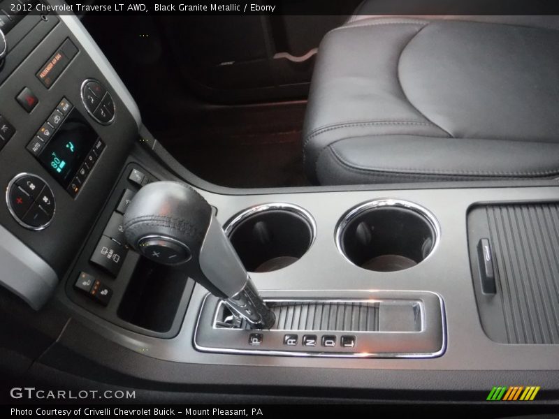 Black Granite Metallic / Ebony 2012 Chevrolet Traverse LT AWD
