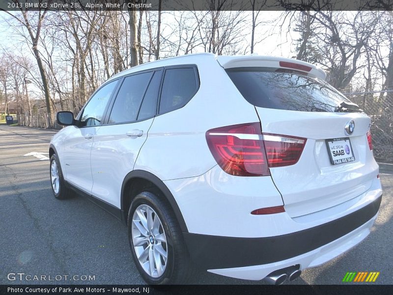Alpine White / Chestnut 2013 BMW X3 xDrive 28i