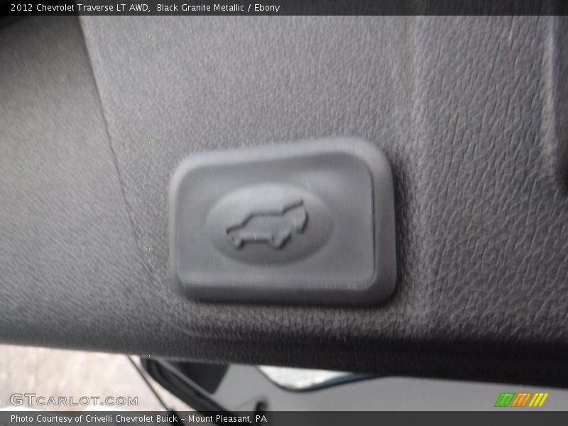 Black Granite Metallic / Ebony 2012 Chevrolet Traverse LT AWD