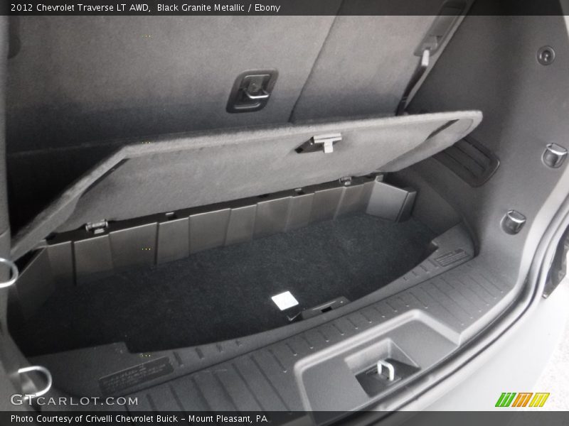 Black Granite Metallic / Ebony 2012 Chevrolet Traverse LT AWD