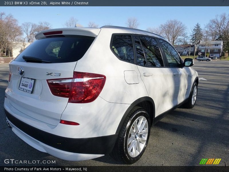 Alpine White / Chestnut 2013 BMW X3 xDrive 28i