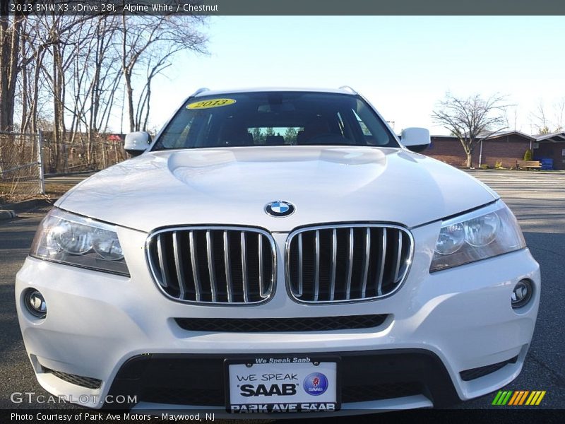 Alpine White / Chestnut 2013 BMW X3 xDrive 28i
