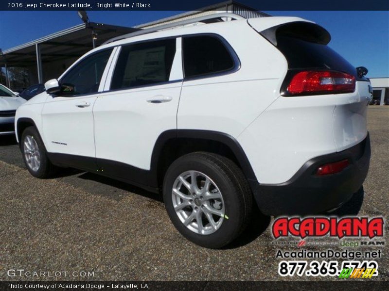 Bright White / Black 2016 Jeep Cherokee Latitude