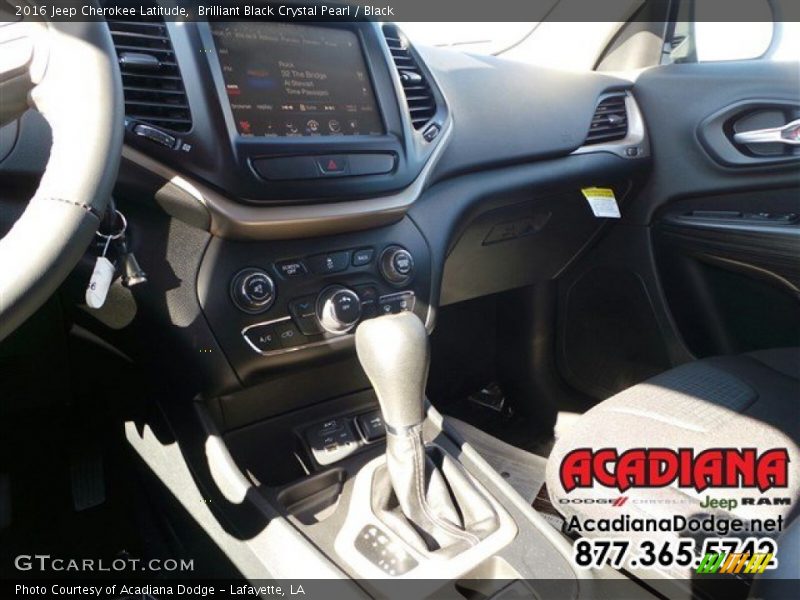 Brilliant Black Crystal Pearl / Black 2016 Jeep Cherokee Latitude