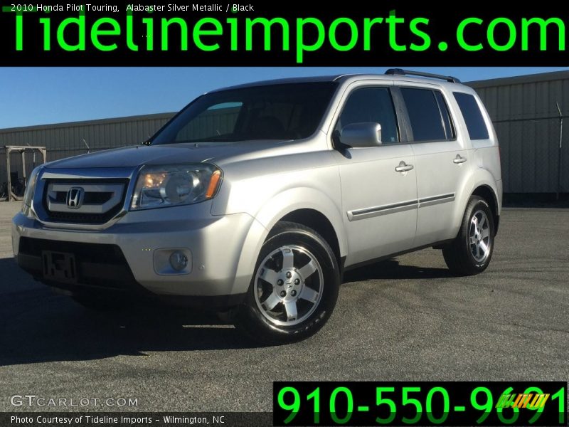 Alabaster Silver Metallic / Black 2010 Honda Pilot Touring
