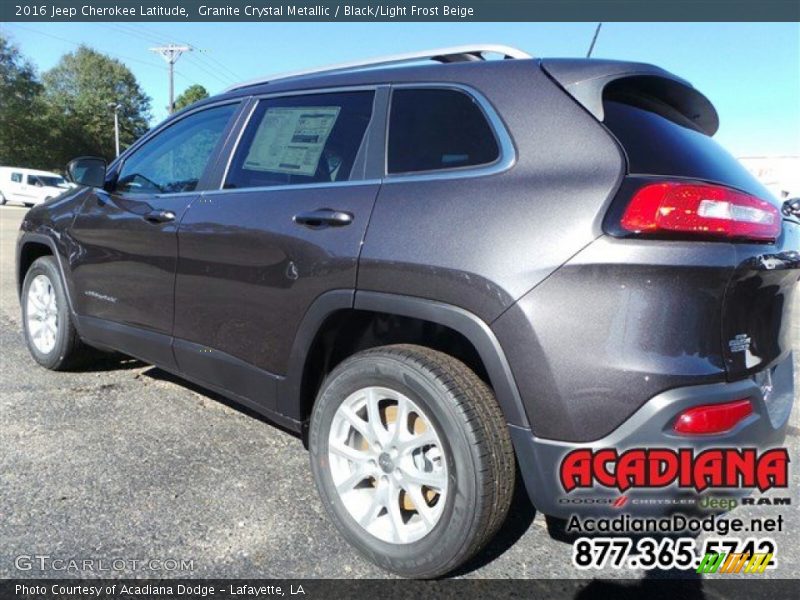 Granite Crystal Metallic / Black/Light Frost Beige 2016 Jeep Cherokee Latitude