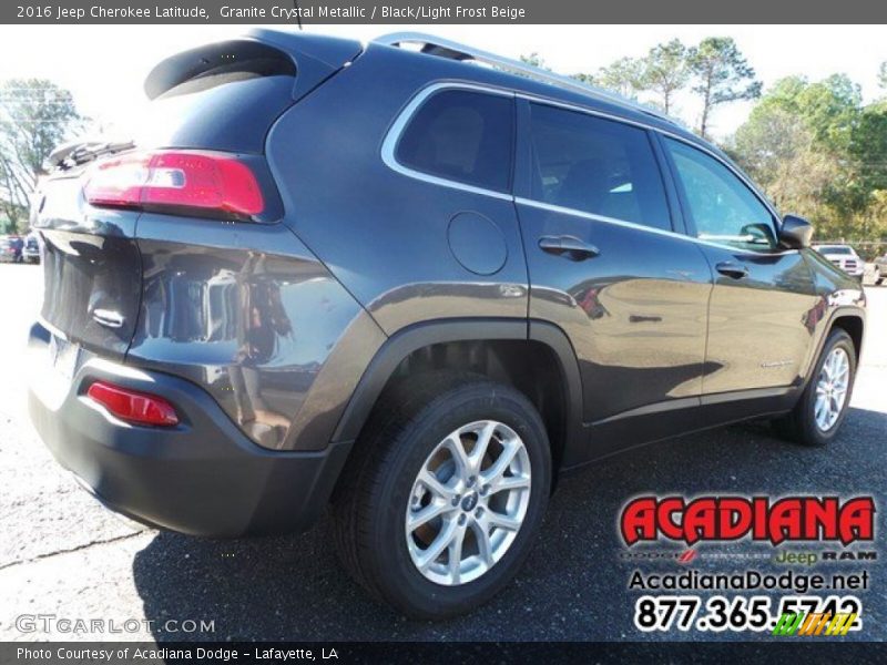 Granite Crystal Metallic / Black/Light Frost Beige 2016 Jeep Cherokee Latitude