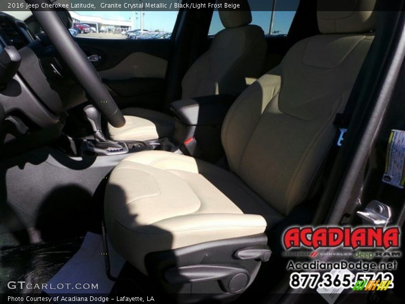 Granite Crystal Metallic / Black/Light Frost Beige 2016 Jeep Cherokee Latitude