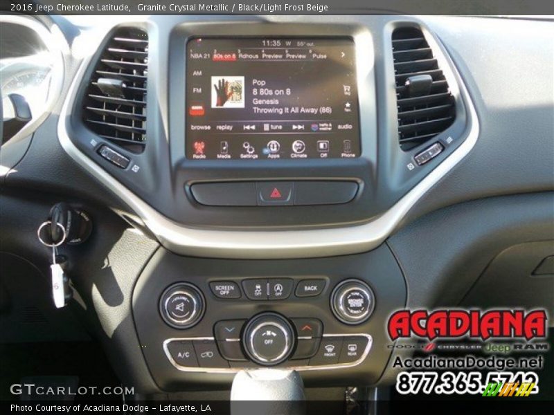 Granite Crystal Metallic / Black/Light Frost Beige 2016 Jeep Cherokee Latitude