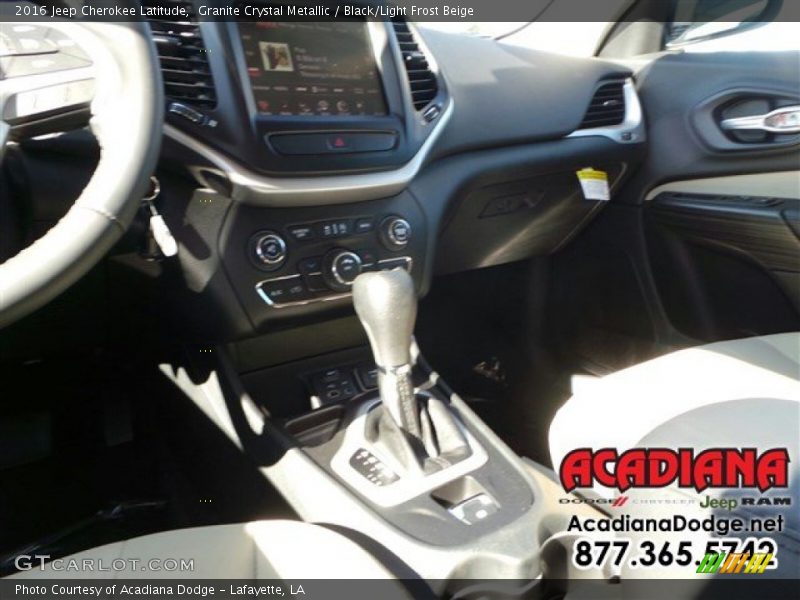 Granite Crystal Metallic / Black/Light Frost Beige 2016 Jeep Cherokee Latitude