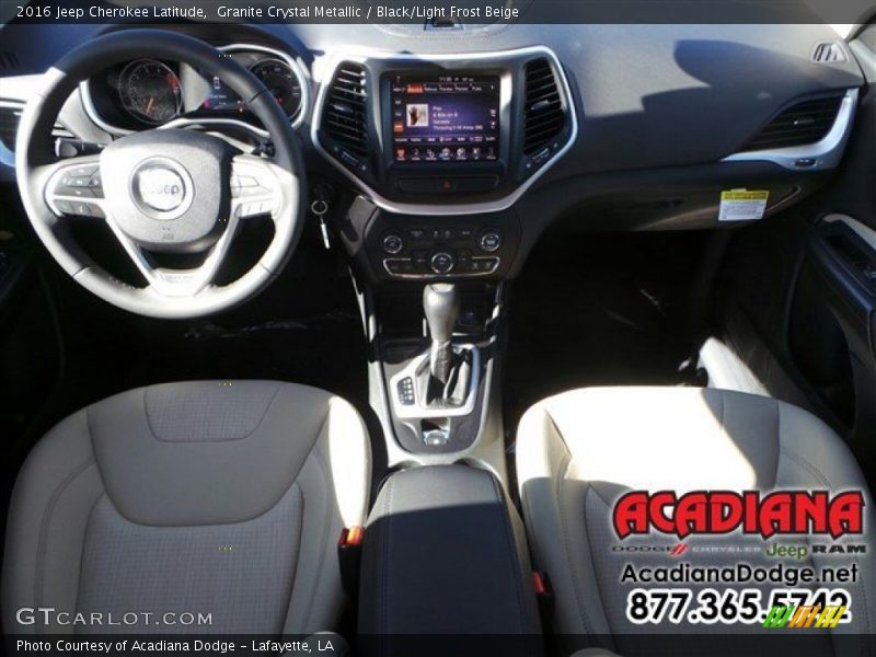 Granite Crystal Metallic / Black/Light Frost Beige 2016 Jeep Cherokee Latitude