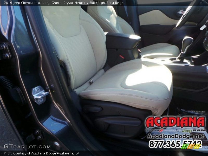 Granite Crystal Metallic / Black/Light Frost Beige 2016 Jeep Cherokee Latitude