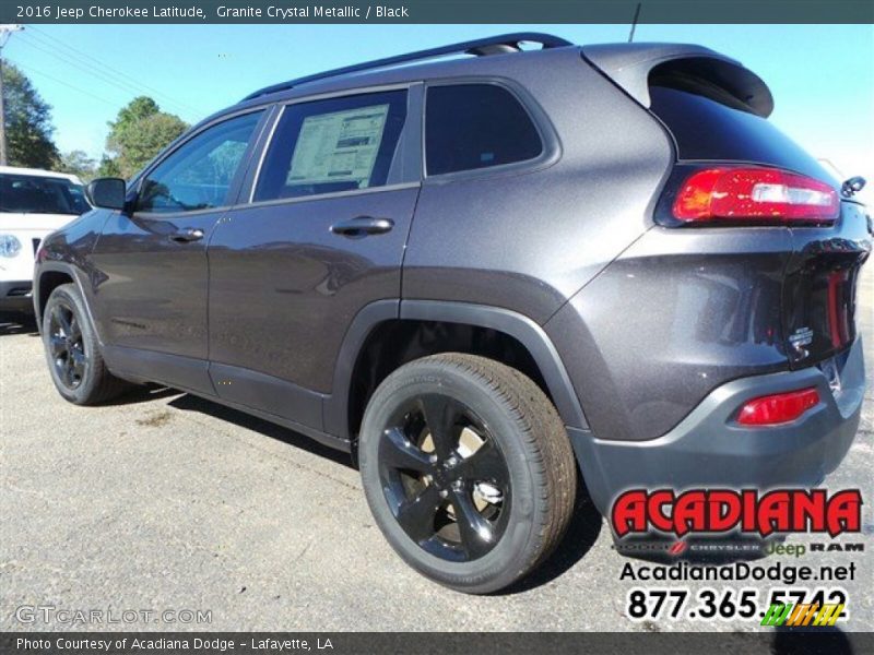 Granite Crystal Metallic / Black 2016 Jeep Cherokee Latitude