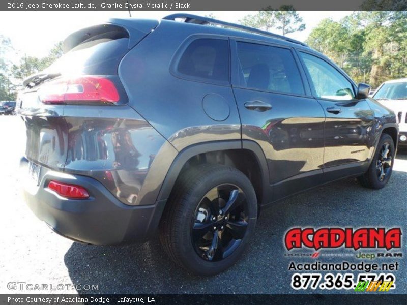 Granite Crystal Metallic / Black 2016 Jeep Cherokee Latitude