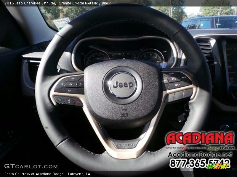 Granite Crystal Metallic / Black 2016 Jeep Cherokee Latitude