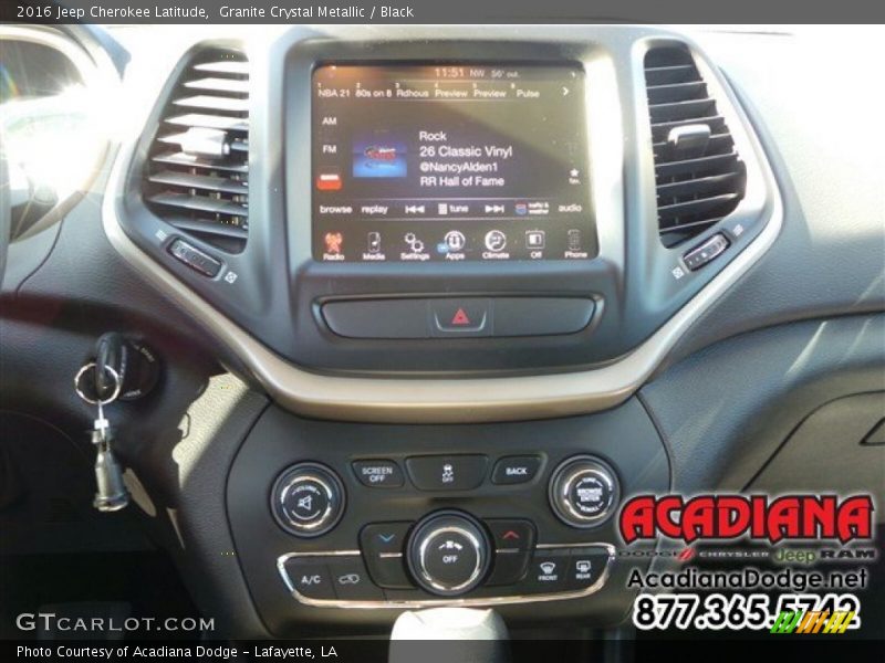 Granite Crystal Metallic / Black 2016 Jeep Cherokee Latitude