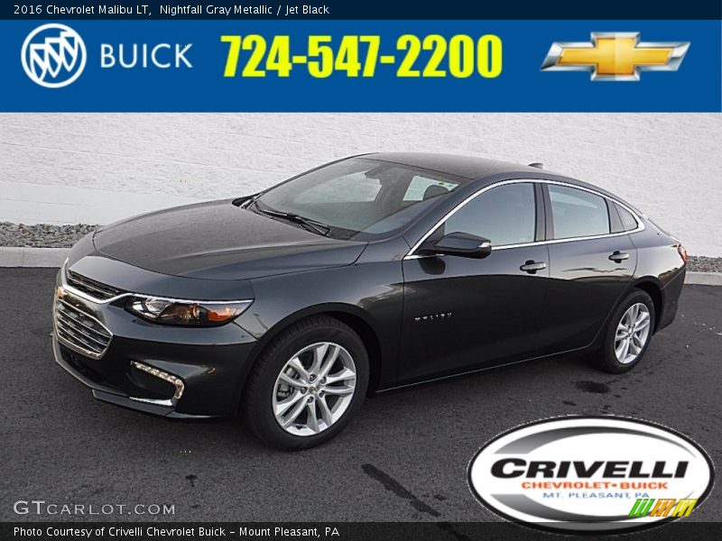Nightfall Gray Metallic / Jet Black 2016 Chevrolet Malibu LT