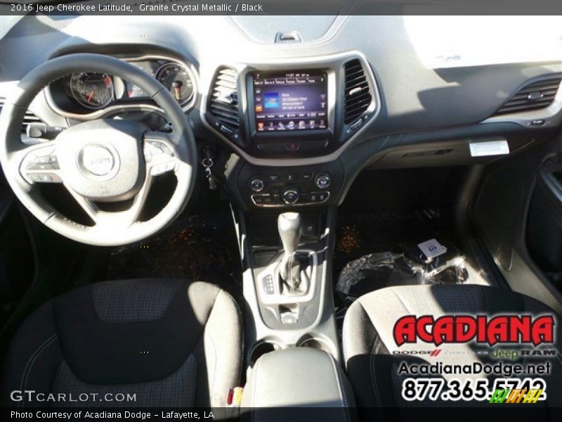 Granite Crystal Metallic / Black 2016 Jeep Cherokee Latitude