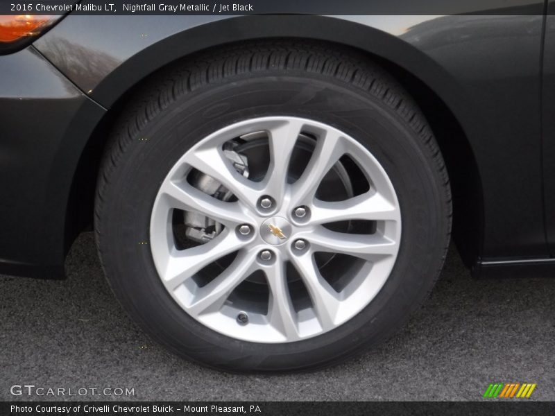 Nightfall Gray Metallic / Jet Black 2016 Chevrolet Malibu LT