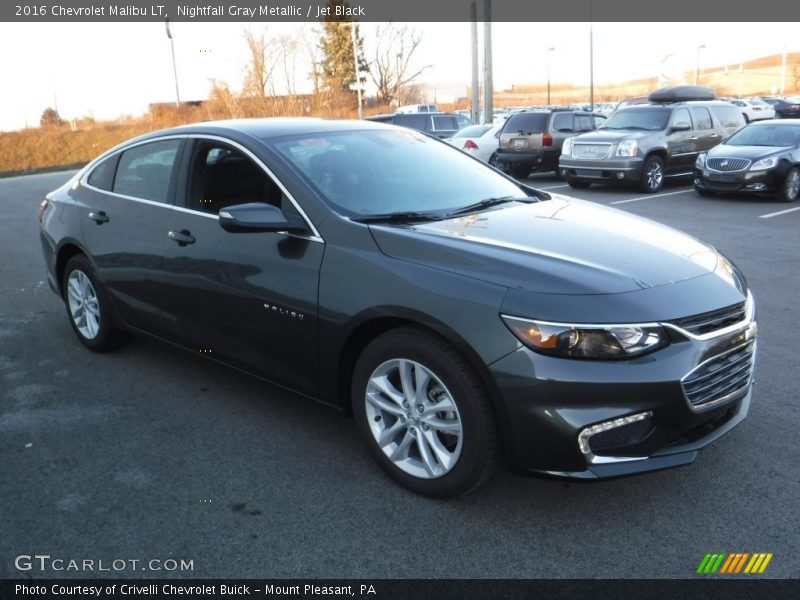 Nightfall Gray Metallic / Jet Black 2016 Chevrolet Malibu LT