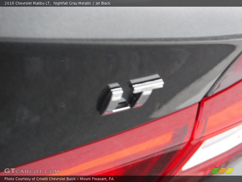 Nightfall Gray Metallic / Jet Black 2016 Chevrolet Malibu LT