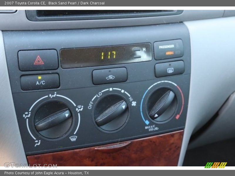 Black Sand Pearl / Dark Charcoal 2007 Toyota Corolla CE