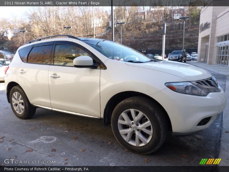 Glacier White Pearl / Beige 2011 Nissan Murano SL AWD