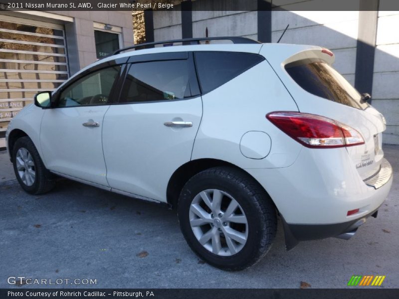 Glacier White Pearl / Beige 2011 Nissan Murano SL AWD