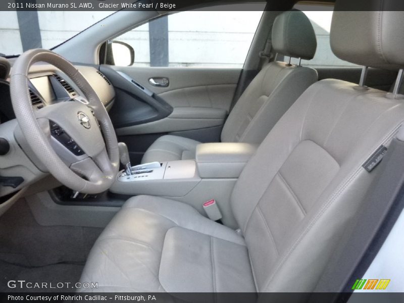Glacier White Pearl / Beige 2011 Nissan Murano SL AWD