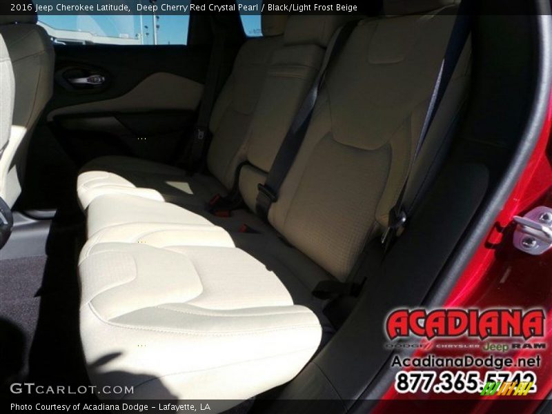 Deep Cherry Red Crystal Pearl / Black/Light Frost Beige 2016 Jeep Cherokee Latitude