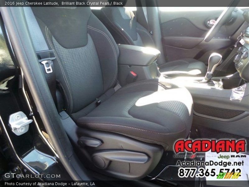 Brilliant Black Crystal Pearl / Black 2016 Jeep Cherokee Latitude