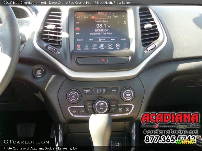 Deep Cherry Red Crystal Pearl / Black/Light Frost Beige 2016 Jeep Cherokee Limited