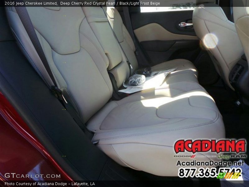 Deep Cherry Red Crystal Pearl / Black/Light Frost Beige 2016 Jeep Cherokee Limited