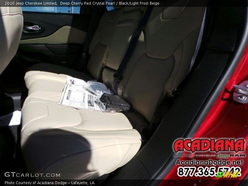 Deep Cherry Red Crystal Pearl / Black/Light Frost Beige 2016 Jeep Cherokee Limited