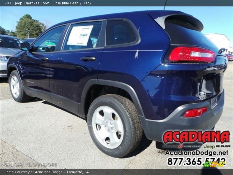 True Blue Pearl / Black 2016 Jeep Cherokee Sport