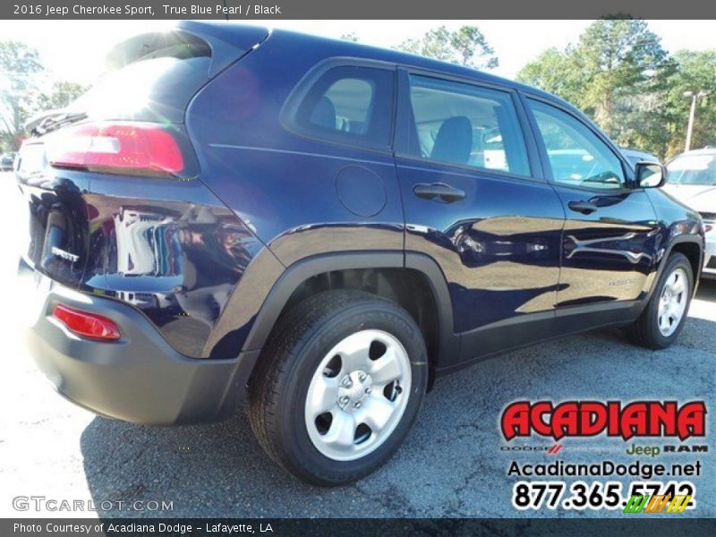 True Blue Pearl / Black 2016 Jeep Cherokee Sport