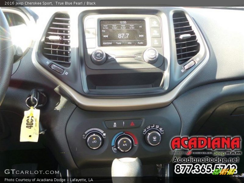 True Blue Pearl / Black 2016 Jeep Cherokee Sport