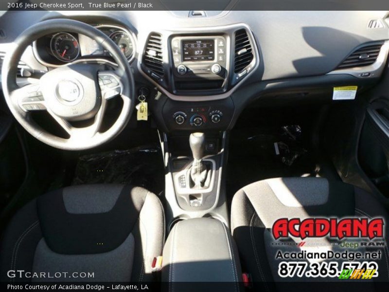 True Blue Pearl / Black 2016 Jeep Cherokee Sport