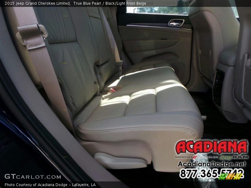 True Blue Pearl / Black/Light Frost Beige 2015 Jeep Grand Cherokee Limited